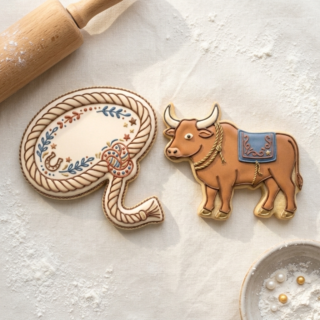 Rodeo Lasso Bull Duo Cookie Cutter Set 3D Printed Bundle