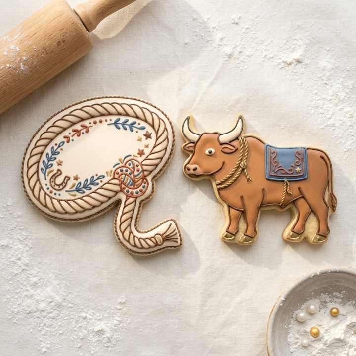 Rodeo Lasso Bull Duo Cookie Cutter Set 3D Printed Bundle