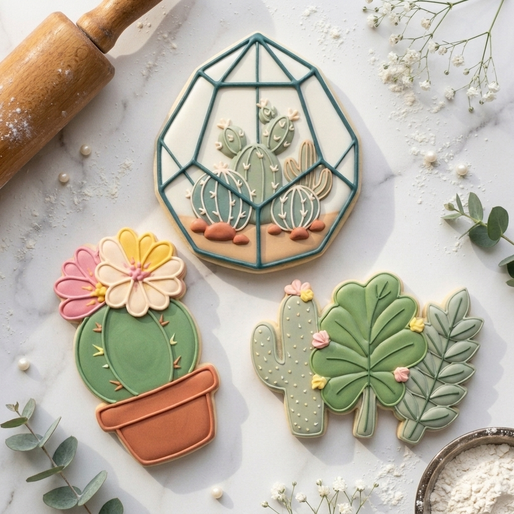 Cactus Plant Mom Trio Cookie Cutter Set 3D Printed Bundle