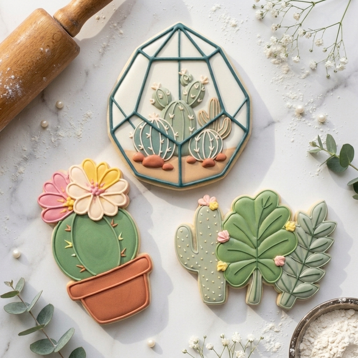 Cactus Plant Mom Trio Cookie Cutter Set 3D Printed Bundle