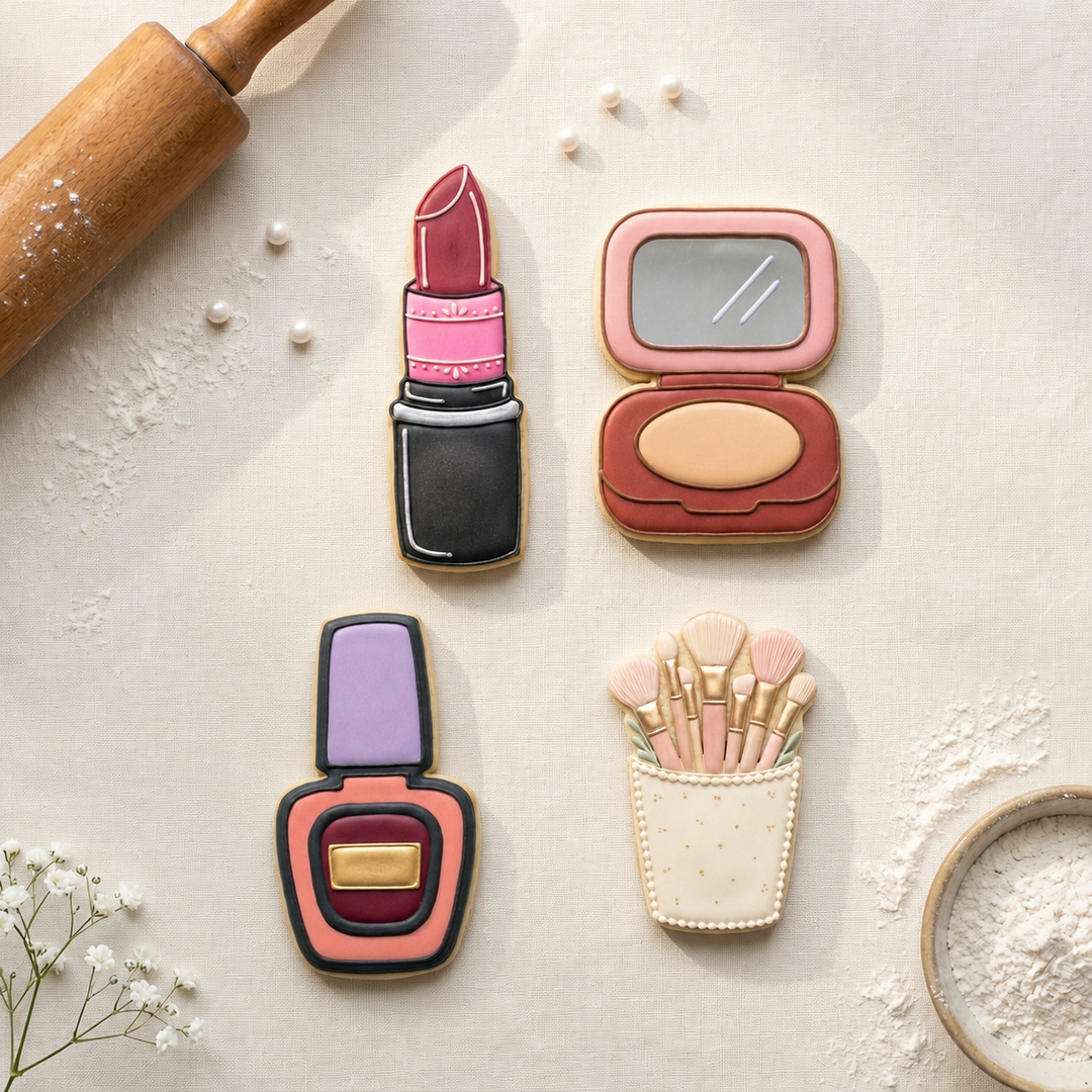 Glam Makeup Quartet Cookie Cutter Set 3D Printed Bundle