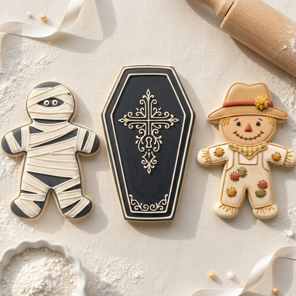 Mummy Coffin Spooky Trio Cookie Cutter Set 3D Printed Bundle