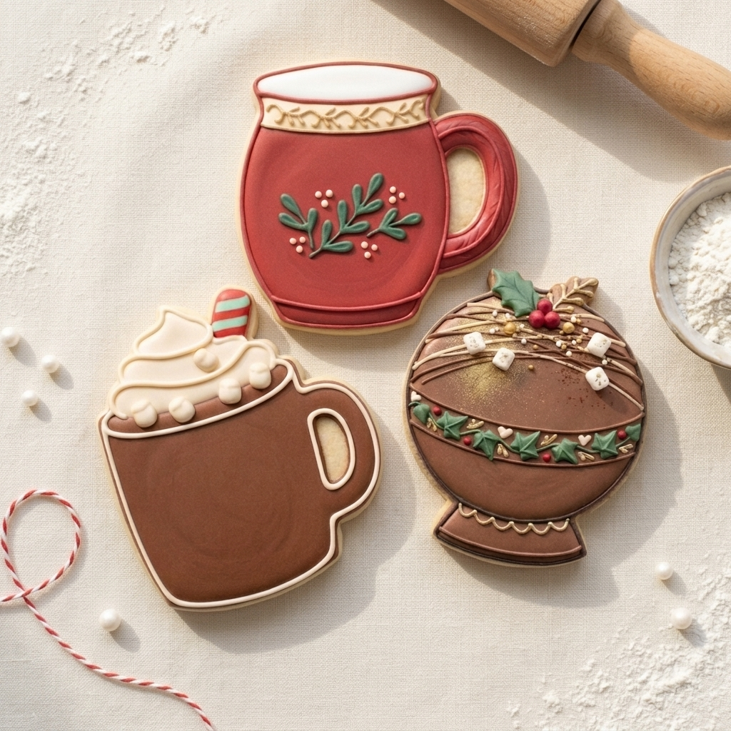 Hot Cocoa Christmas Trio Cookie Cutter Set 3D Printed Bundle