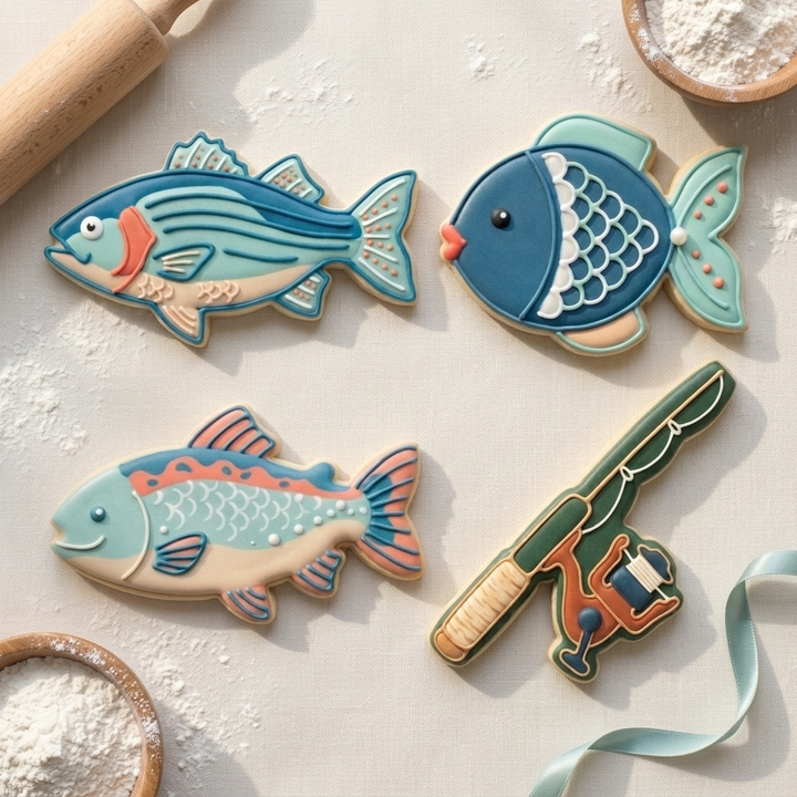 Trophy Fish Catch Quartet Cookie Cutter Set 3D Printed Bundle