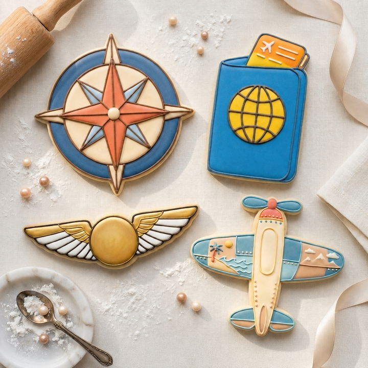 World Traveler Quartet Cookie Cutter Set 3D Printed Bundle