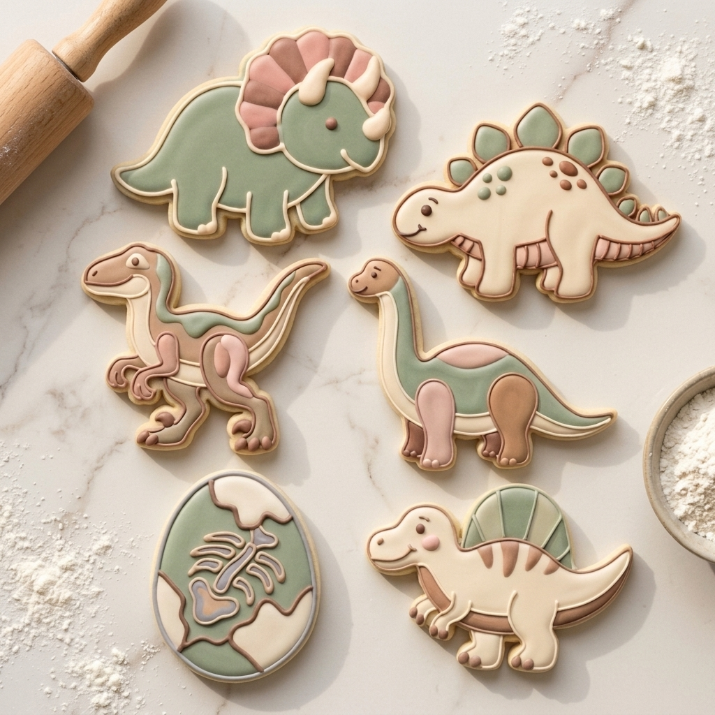 Dinosaur Stampede Birthday Sextet Cookie Cutter Set 3D Printed Bundle