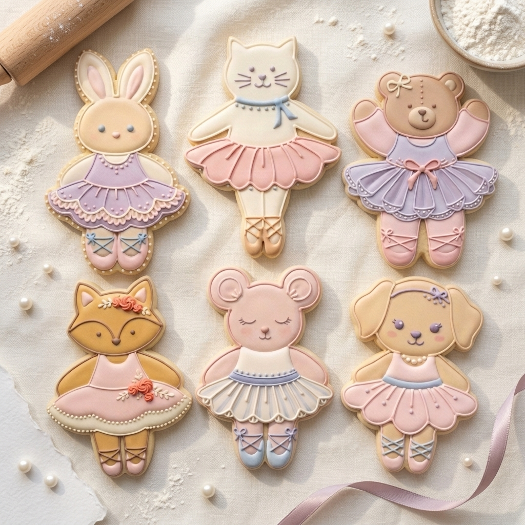 Ballerina Animal Squad Sextet Cookie Cutter Set 3D Printed Bundle