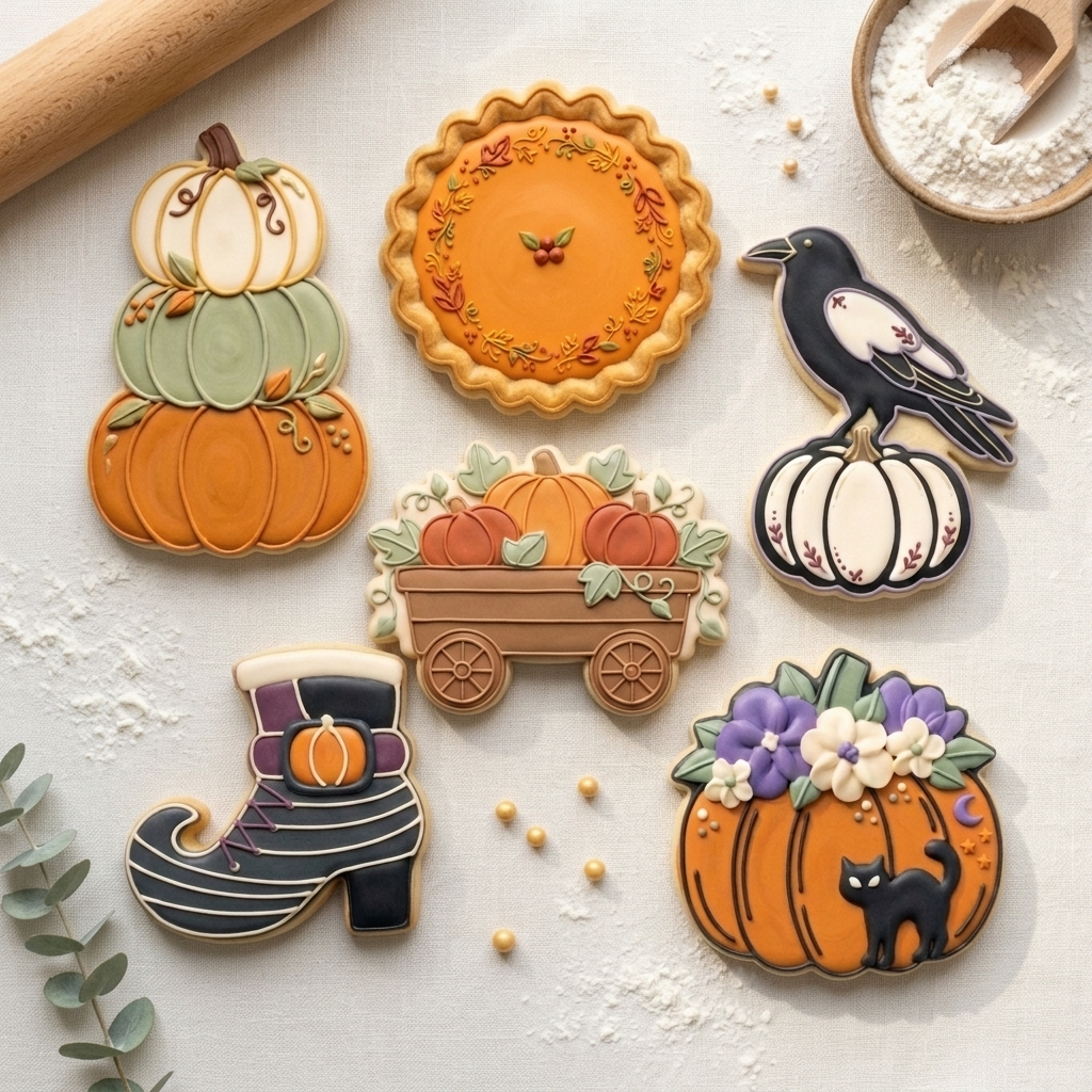 Pumpkin Patch Halloween Sextet Cookie Cutter Set 3D Printed Bundle