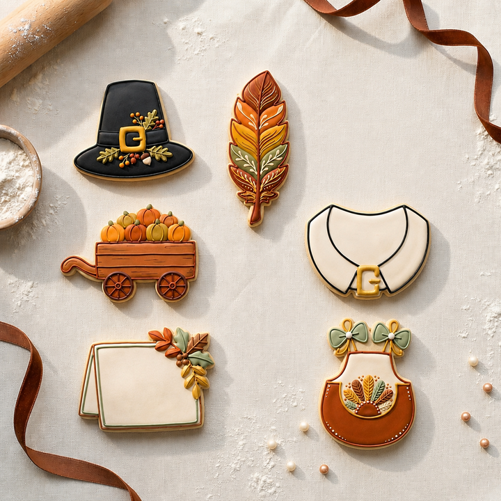 Thanksgiving Feast Sextet Cookie Cutter Set 3D Printed Bundle