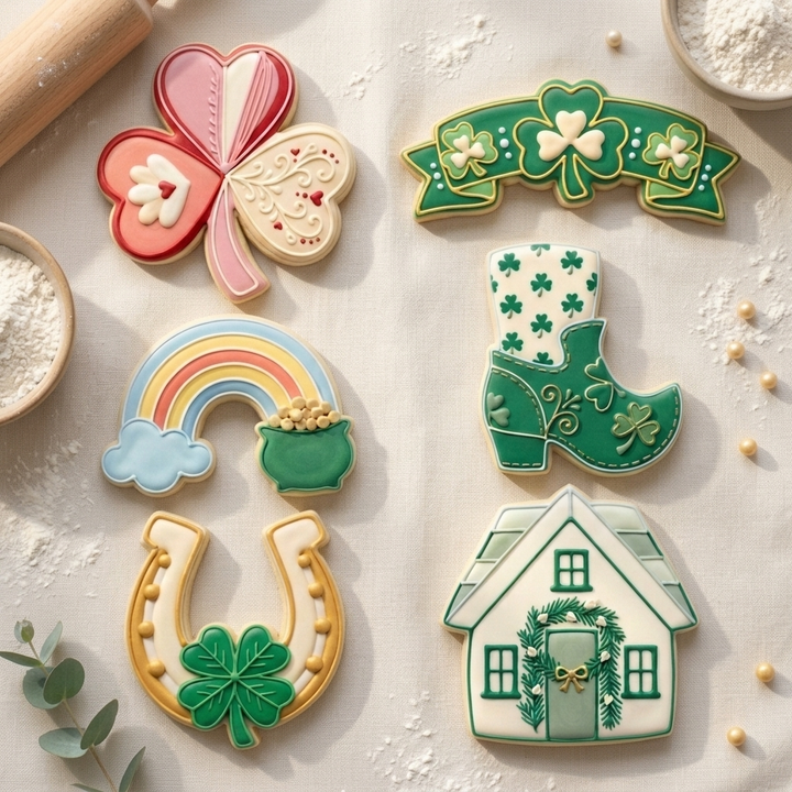 Lucky Irish St Patricks Sextet Cookie Cutter Set 3D Printed Bundle