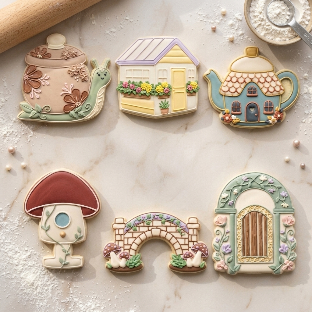 Cottagecore Garden Sextet Cookie Cutter Set 3D Printed Bundle