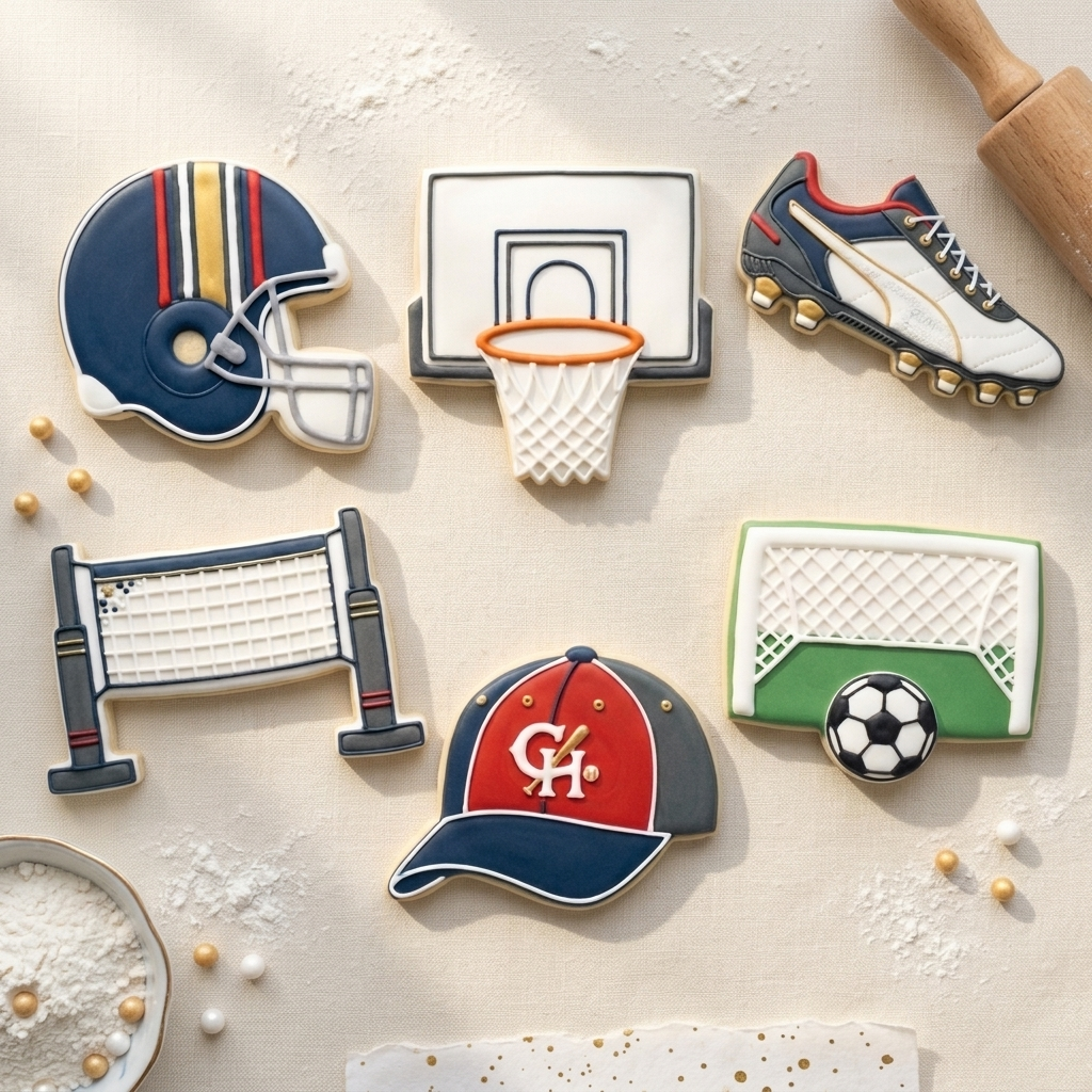 Sports Game Day Sextet Cookie Cutter Set 3D Printed Bundle