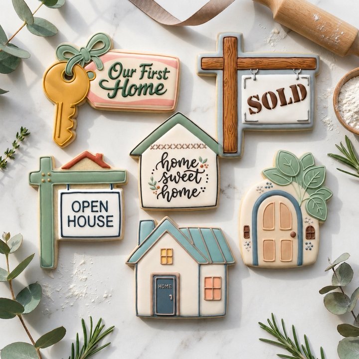 Realtor Closing Gift Plus Sextet Cookie Cutter Set 3D Printed Bundle