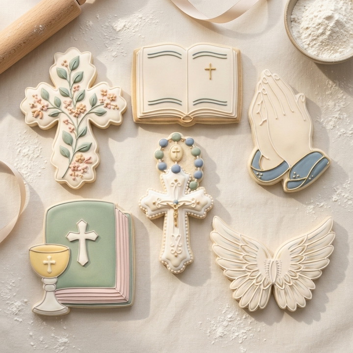 Faith Baptism Cross Sextet Cookie Cutter Set 3D Printed Bundle