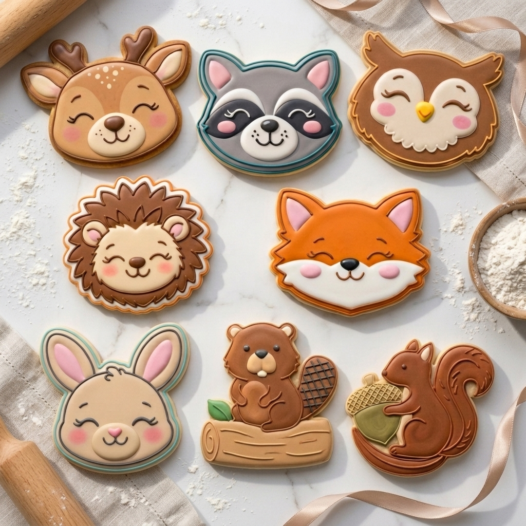 Woodland Forest Friends Octet Cookie Cutter Set 3D Printed Bundle