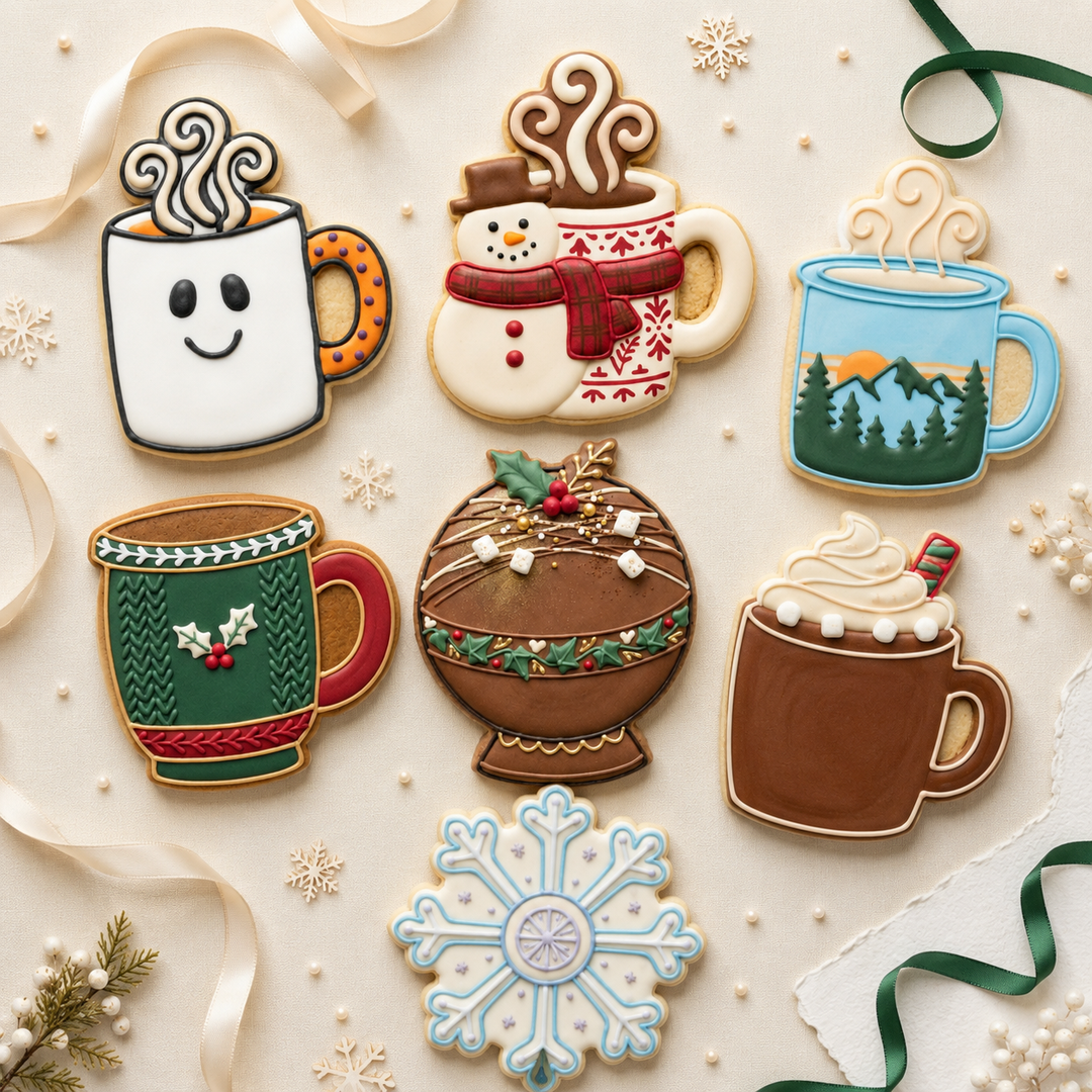 Hot Cocoa Mug Variety Septet Cookie Cutter Set 3D Printed Bundle