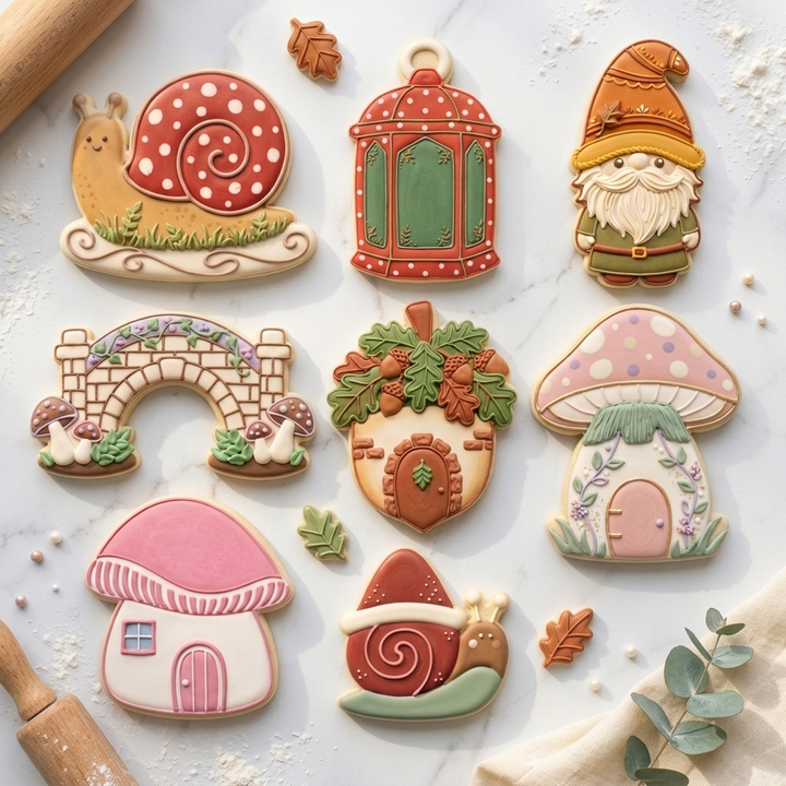 Gnome Mushroom Fairy Mega Octet Cookie Cutter Set 3D Printed Bundle