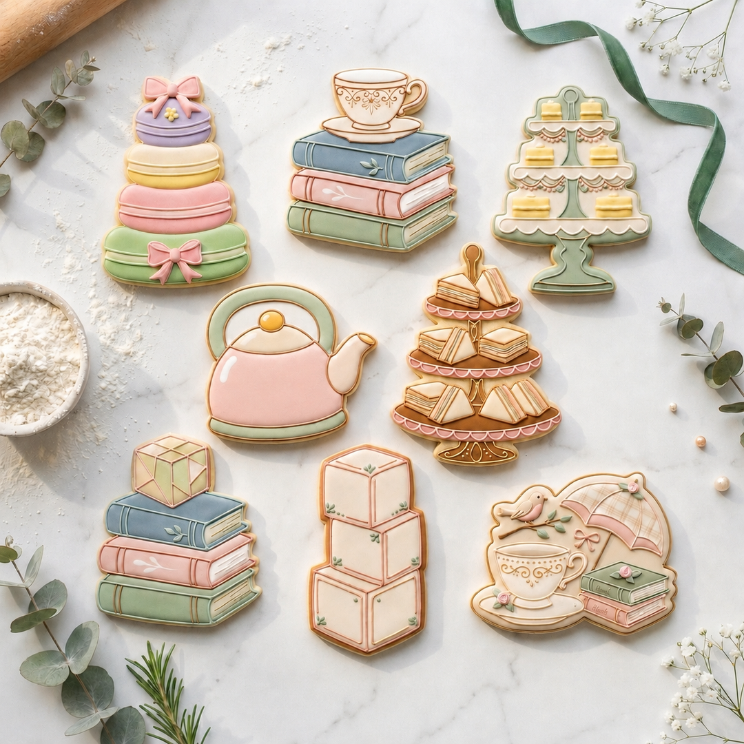 Tea Party Garden Octet Cookie Cutter Set 3D Printed Bundle