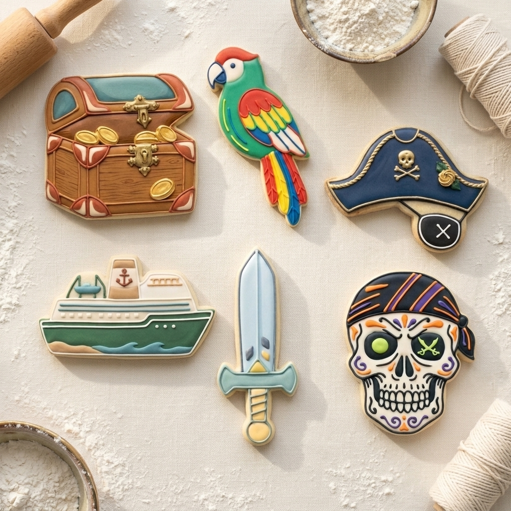 Pirate Treasure Adventure Septet Cookie Cutter Set 3D Printed Bundle
