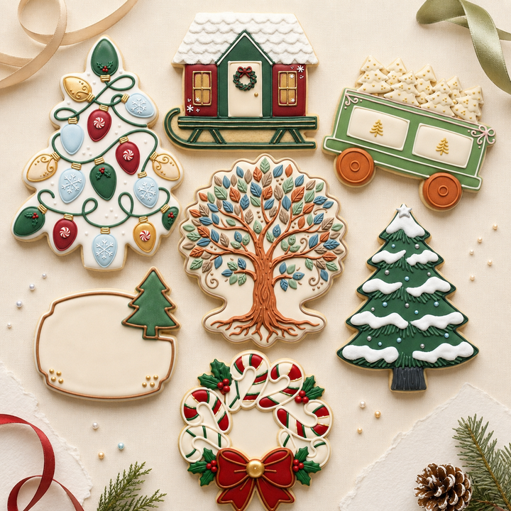 Christmas Tree Farm Septet Cookie Cutter Set 3D Printed Bundle