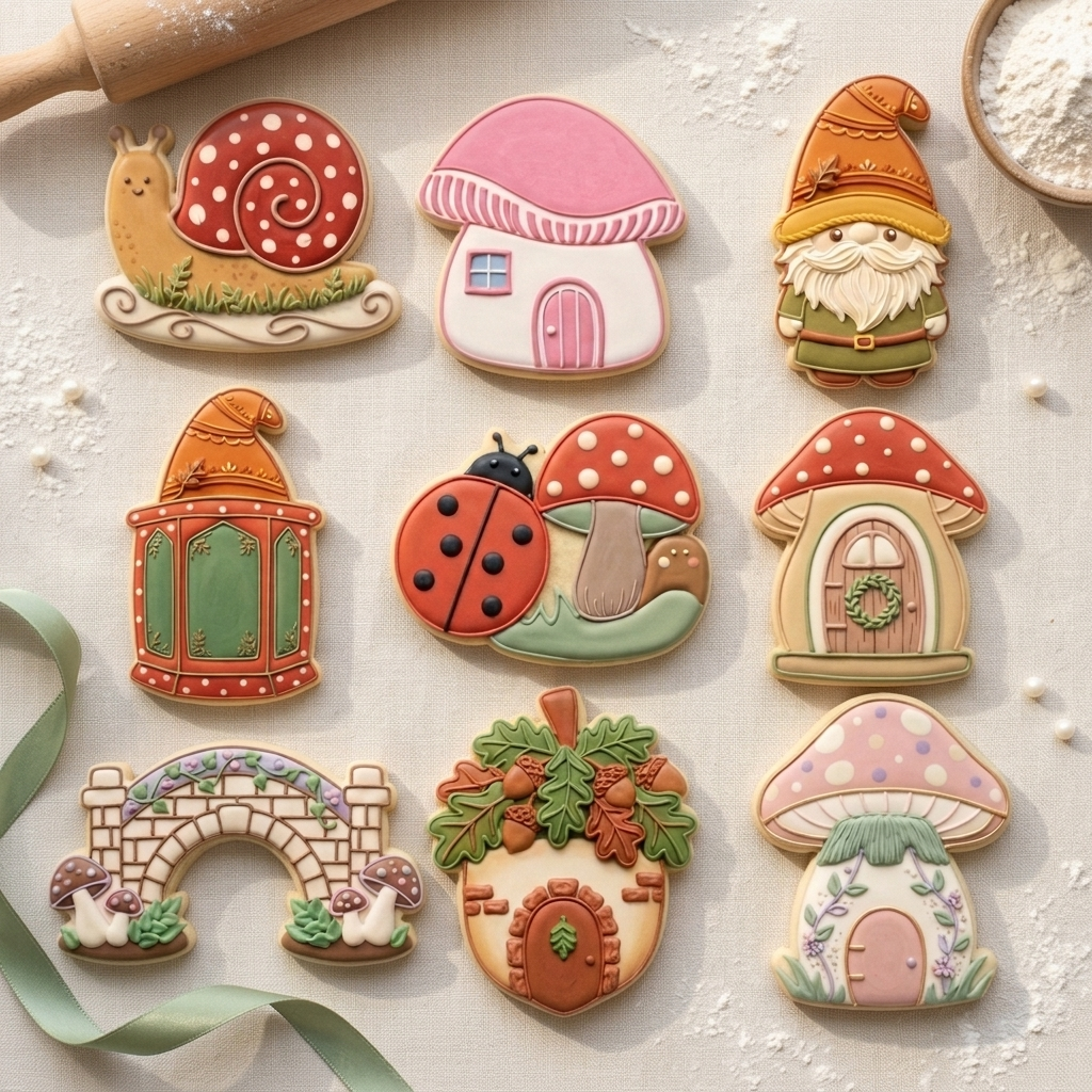 Cottagecore Mushroom Garden Decuple Cookie Cutter Set 3D Printed Bundle
