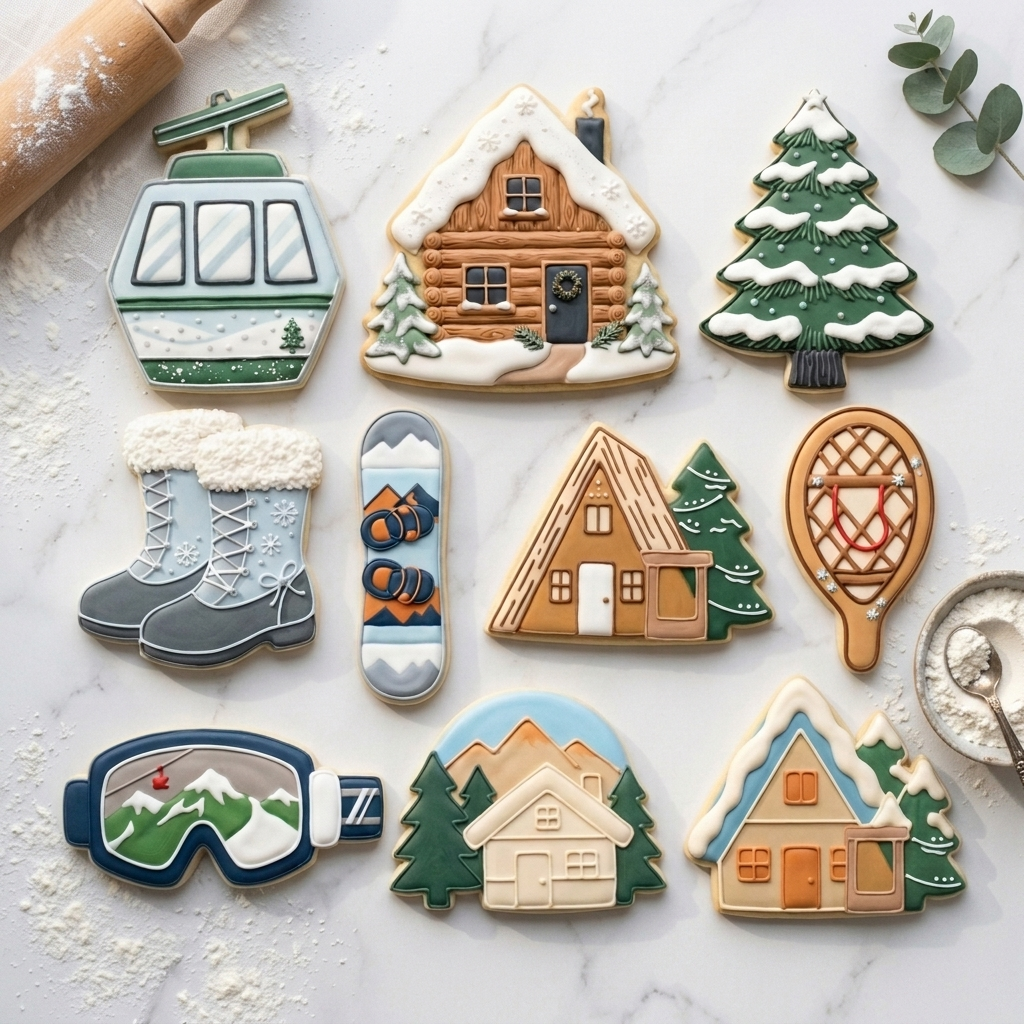 Winter Cabin Ski Mega Decuple Cookie Cutter Set 3D Printed Bundle