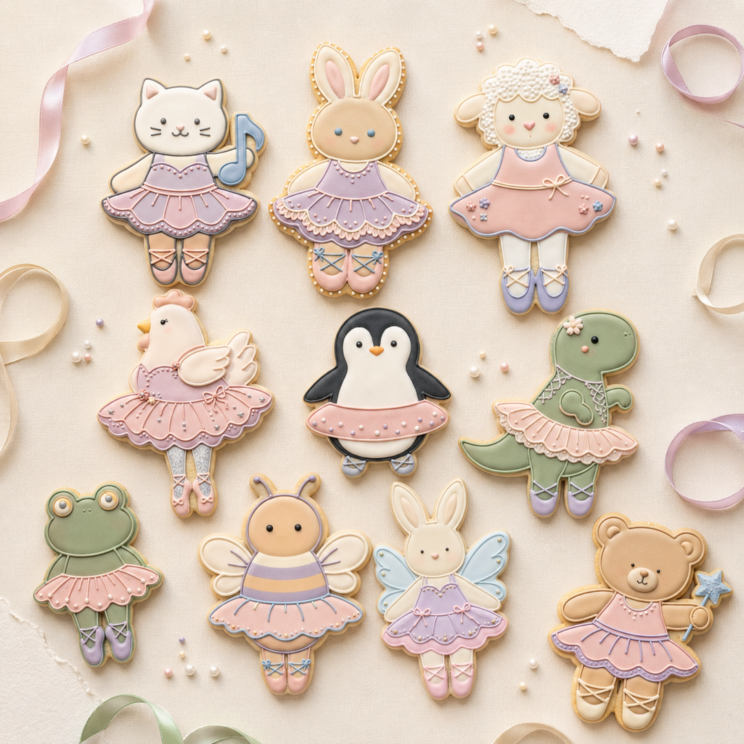 Ballerina Holiday Mix Decuple Cookie Cutter Set 3D Printed Bundle