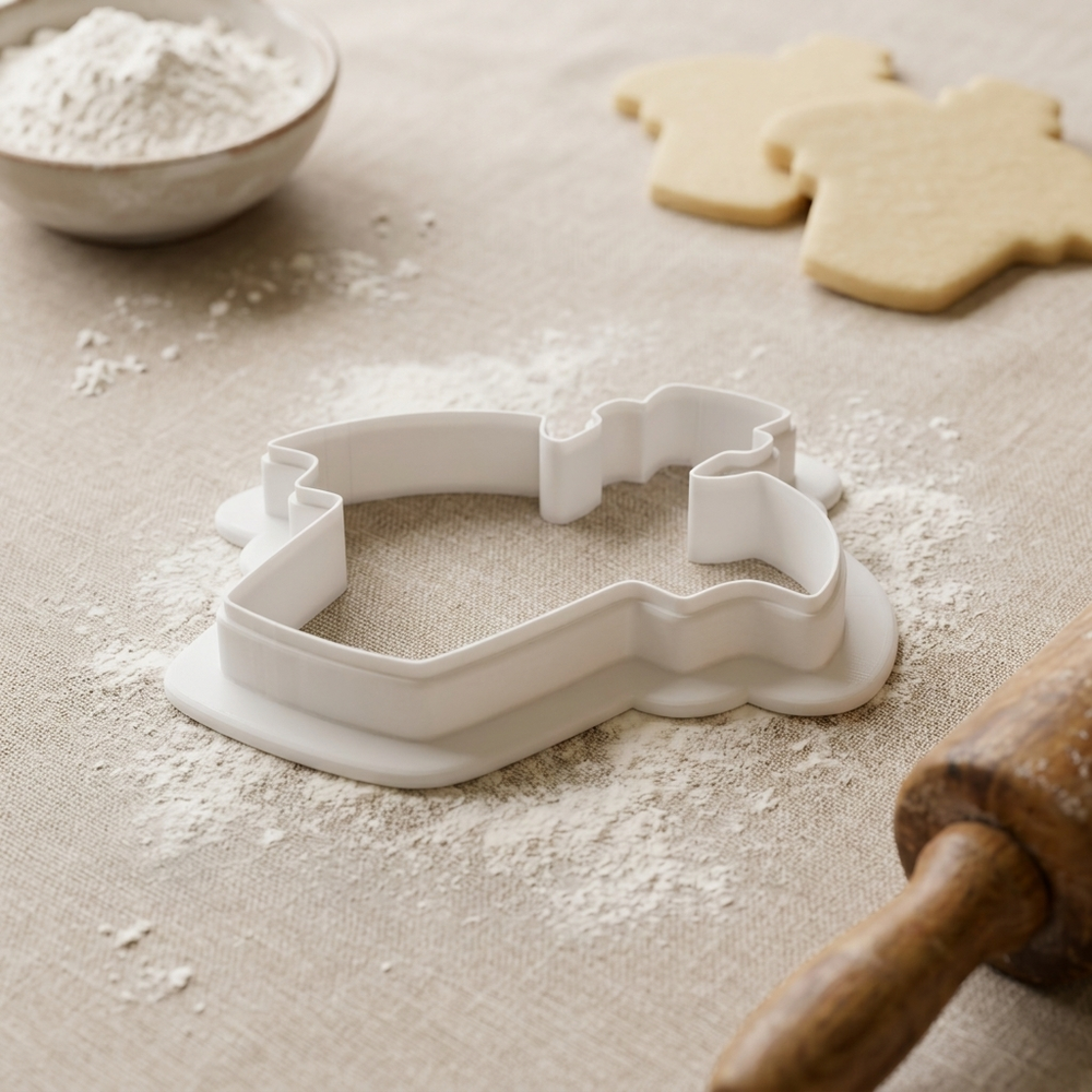 Bat Wing Potion Bottle Cookie Cutter, 3D Printed Garden Theme