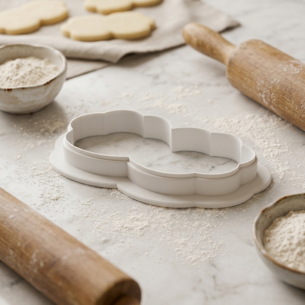 Overlapping Dog Paw Prints Cookie Cutter, 3D Printed Pet Lover Gift