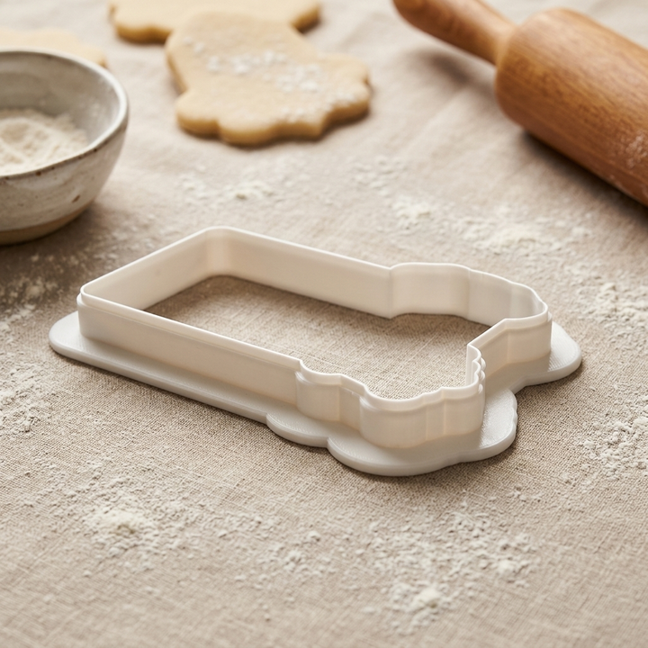 Bad to the Bone Dog Plaque Cookie Cutter, 3D Printed Dog Birthday