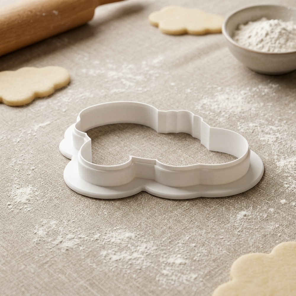 Baby Elephant Face Cookie Cutter, 3D Printed Safari Baby