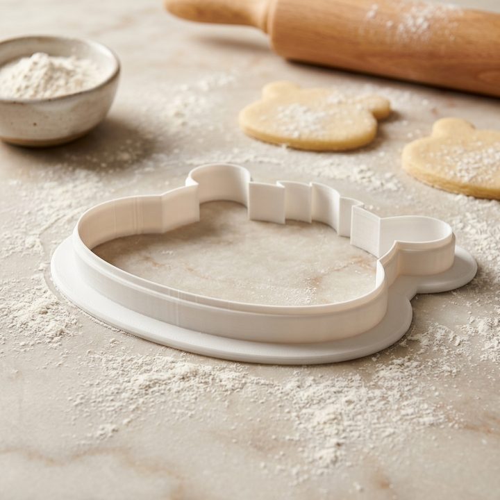 Baby Hippo Face Cookie Cutter, 3D Printed Safari Baby