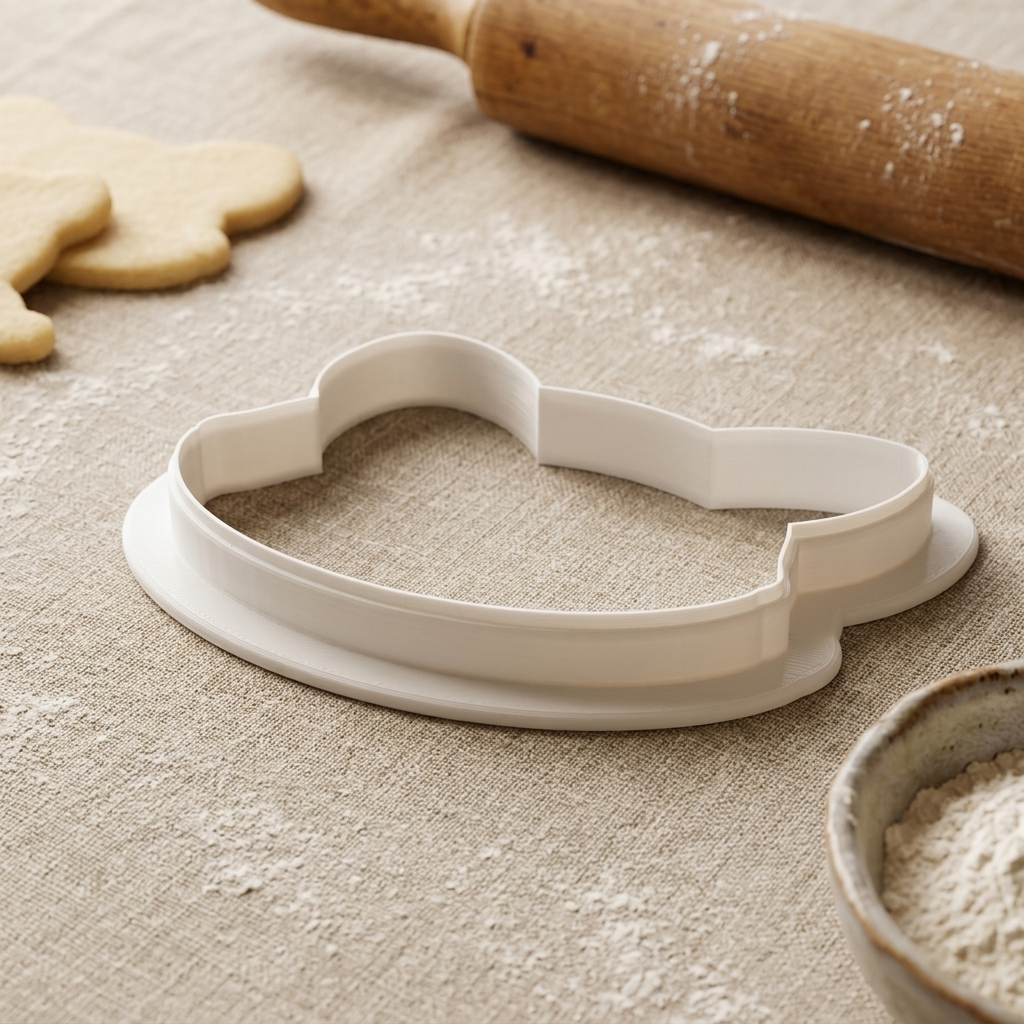 Baby Raccoon Face Cookie Cutter, 3D Printed Woodland Baby