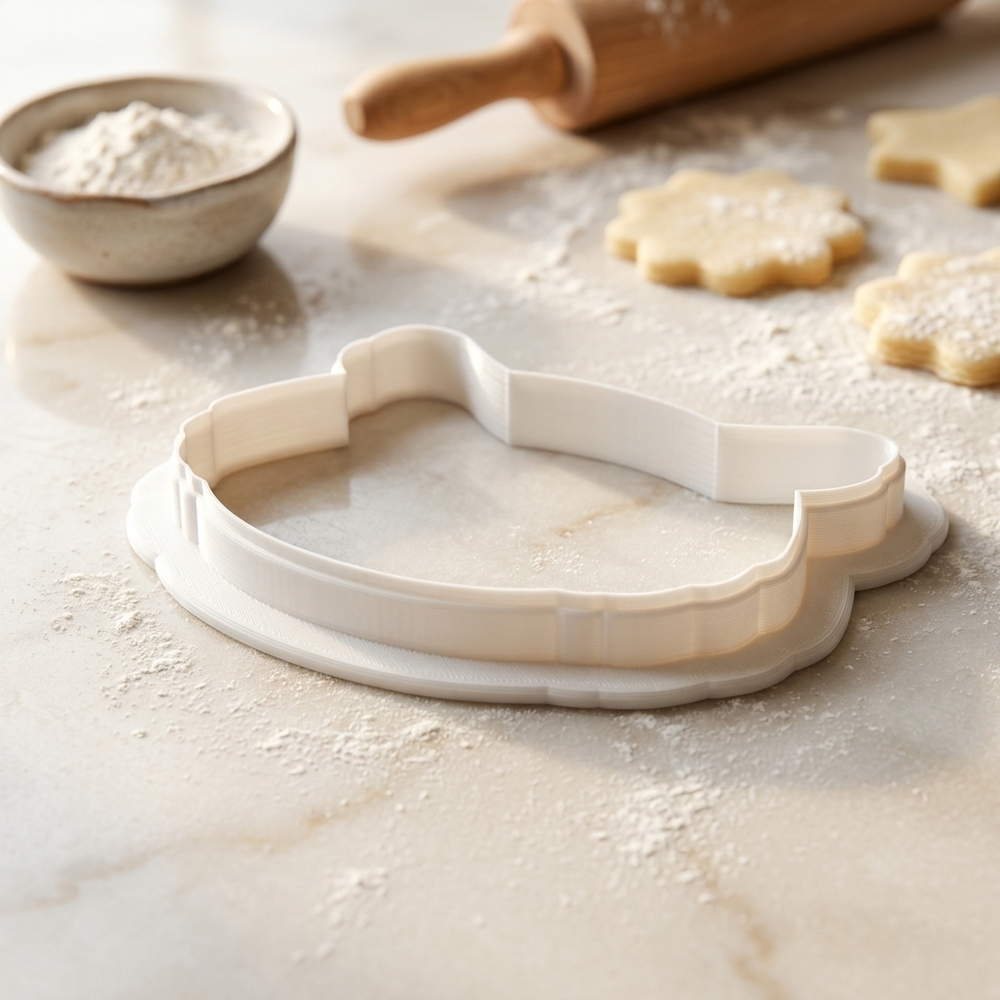 Baby Owl Face Cookie Cutter, 3D Printed Woodland Baby