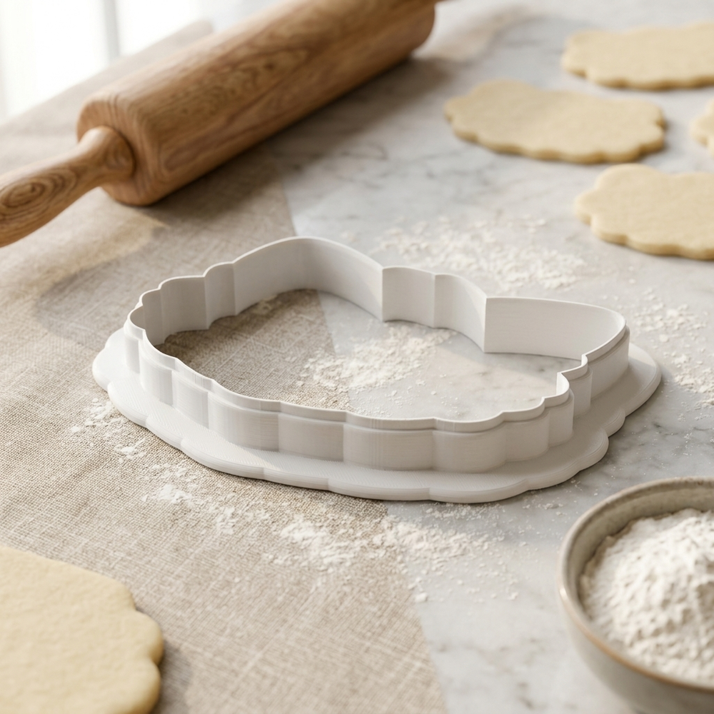 Baby Fox Face Cookie Cutter, 3D Printed Woodland Baby
