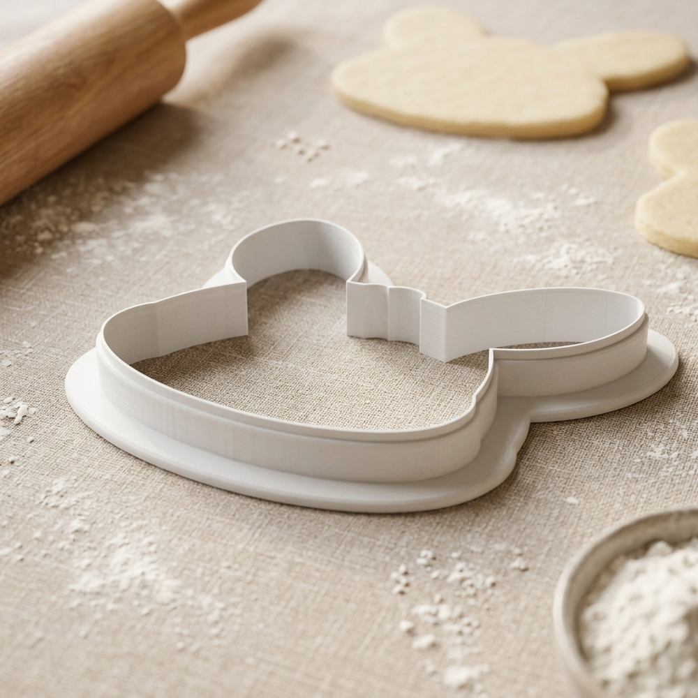 Baby Bunny Face Cookie Cutter, 3D Printed Woodland Baby