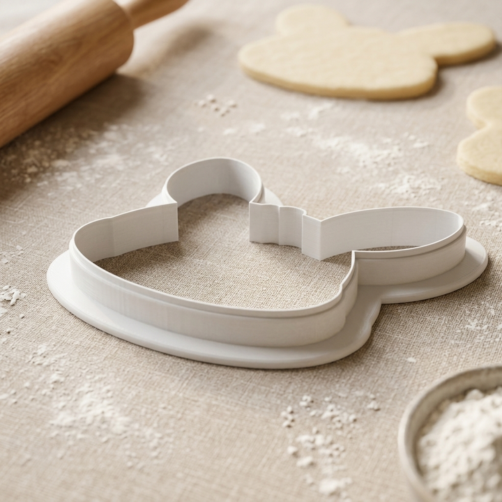 Baby Bunny Face Cookie Cutter, 3D Printed Woodland Baby
