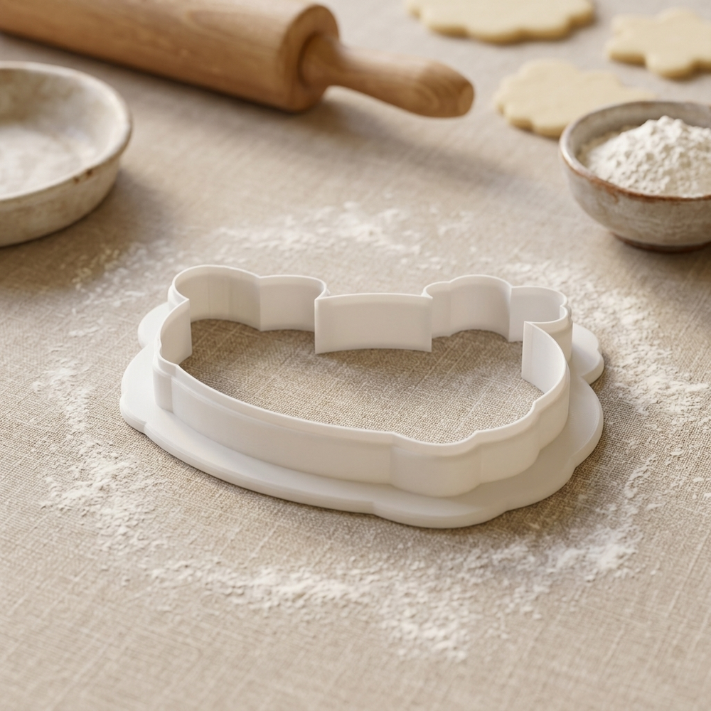 Baby Whale Face Cookie Cutter, 3D Printed Ocean Baby
