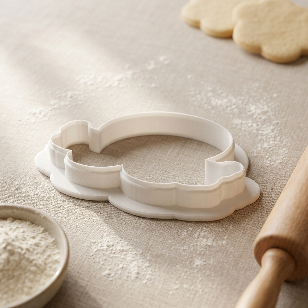 Baby Octopus Face Cookie Cutter, 3D Printed Ocean Baby