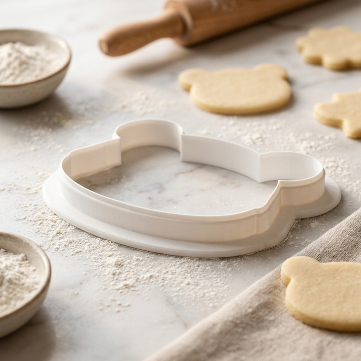 Baby Panda Face Cookie Cutter, 3D Printed Zoo Baby