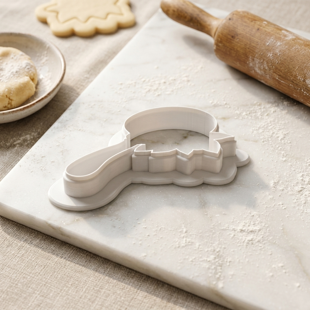 Elegant Hand Mirror Cookie Cutter
