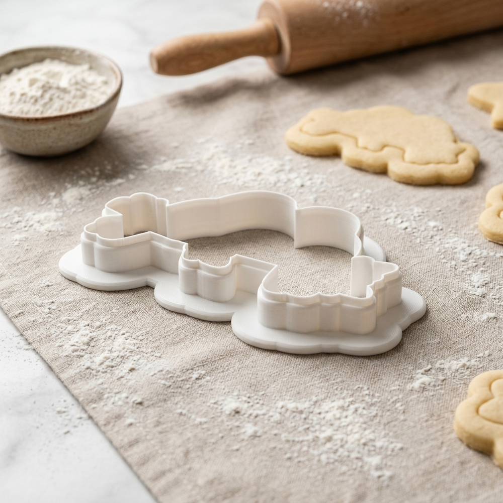 Lovebirds On Branch Cookie Cutter, 3D Printed Valentine Favor