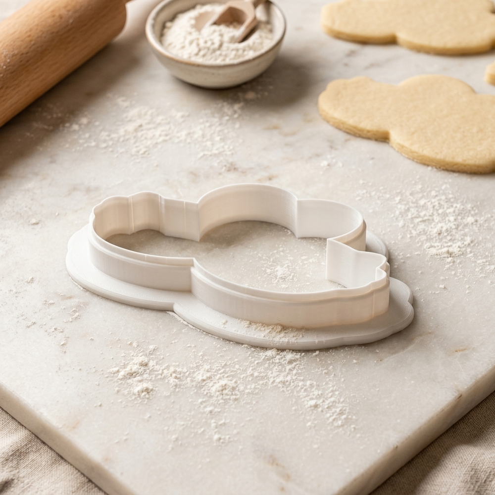 Romantic Swan Pair Cookie Cutter, 3D Printed Valentine Favor
