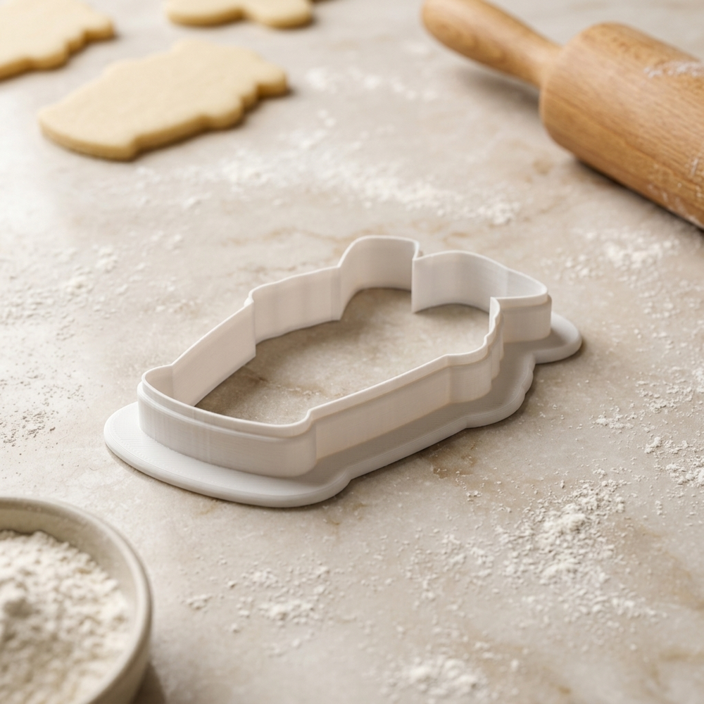 Two Sweet Cherry Milkshake Cookie Cutter, 3D Printed Party Theme