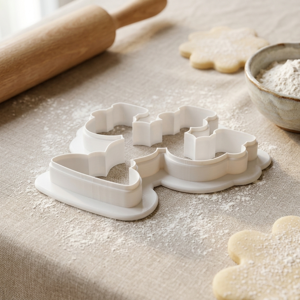 Gothic Romance Cathedral Candelabra Cookie Cutter, 3D Printed Religious Theme