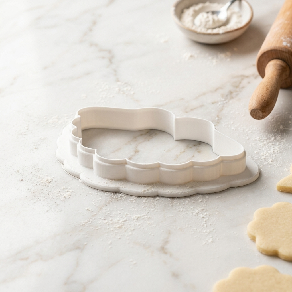 Gothic Romance Lace Collar Cookie Cutter, 3D Printed Garden Theme