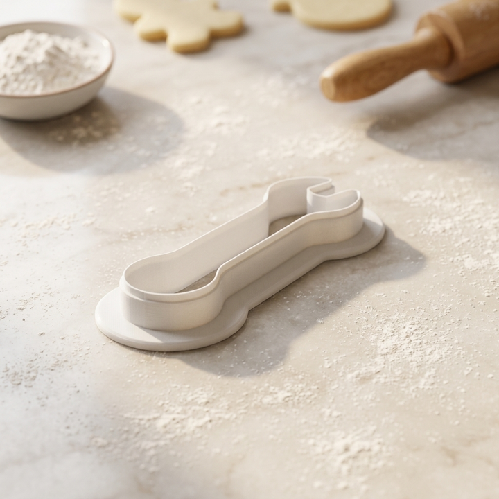 Wrench Cookie Cutter, 3D Printed Dad Gift
