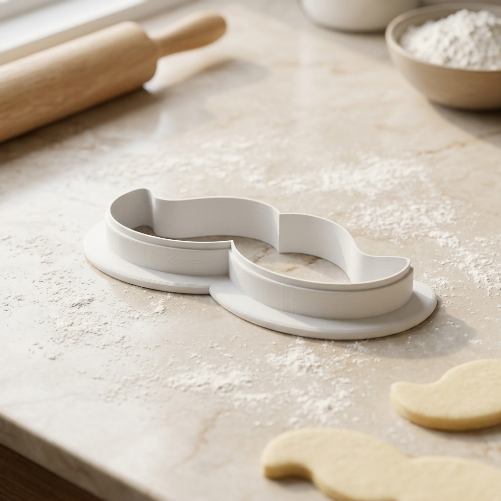 Mustache Cookie Cutter, 3D Printed Fathers Day