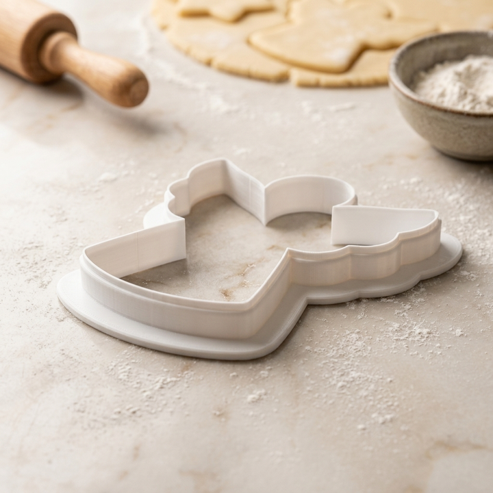 Guardian Angel Cookie Cutter, 3D Printed Faith Celebration