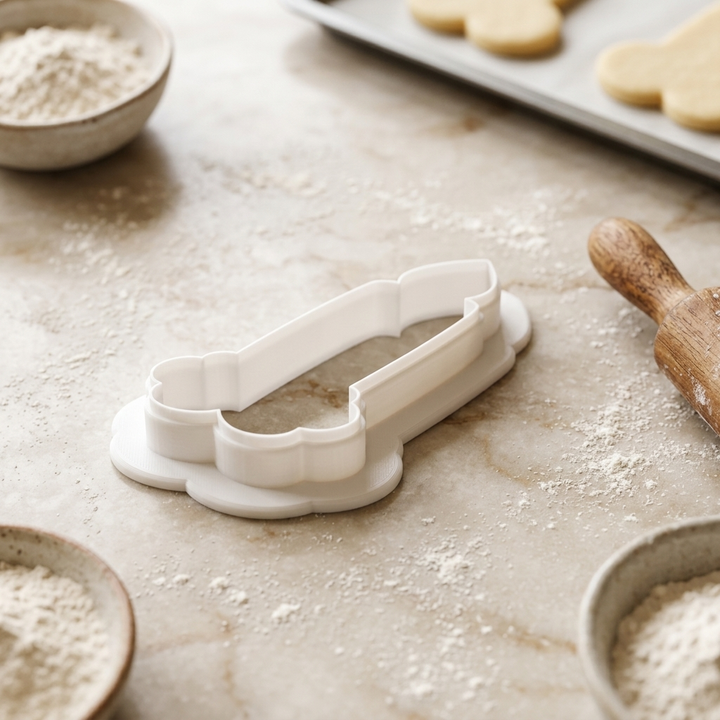 Baptism Candle Cookie Cutter, 3D Printed Faith Celebration